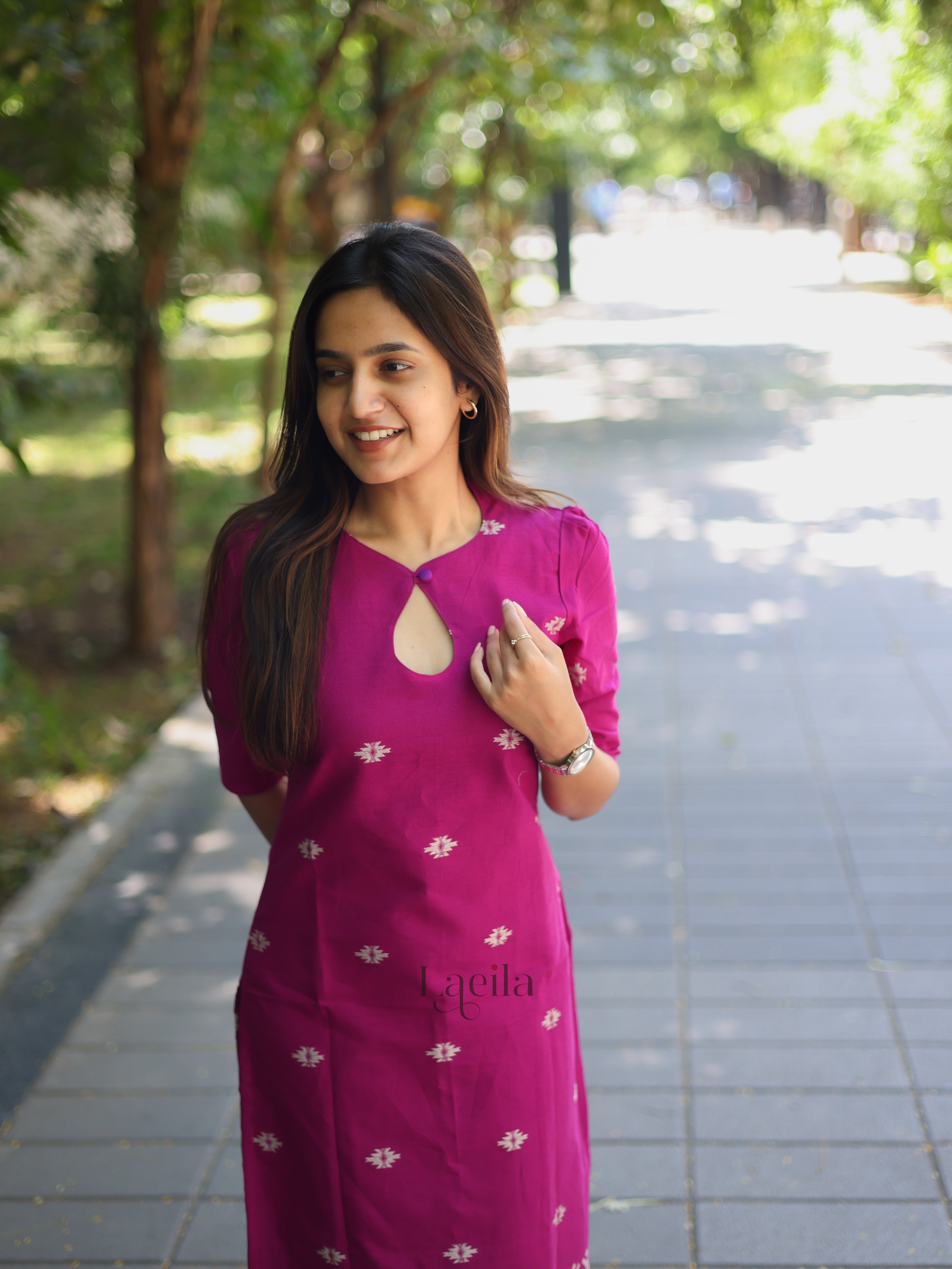Magenta cotton top